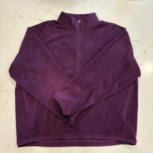 Oversized Fleece Half Zip - Dramatic Magenta